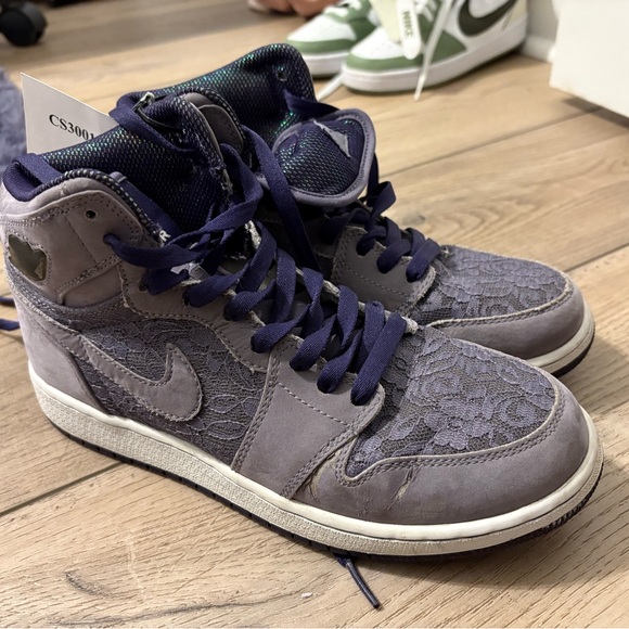 Nike Women's Purple Lace High-Top Sneakers - Picture 1 of 5